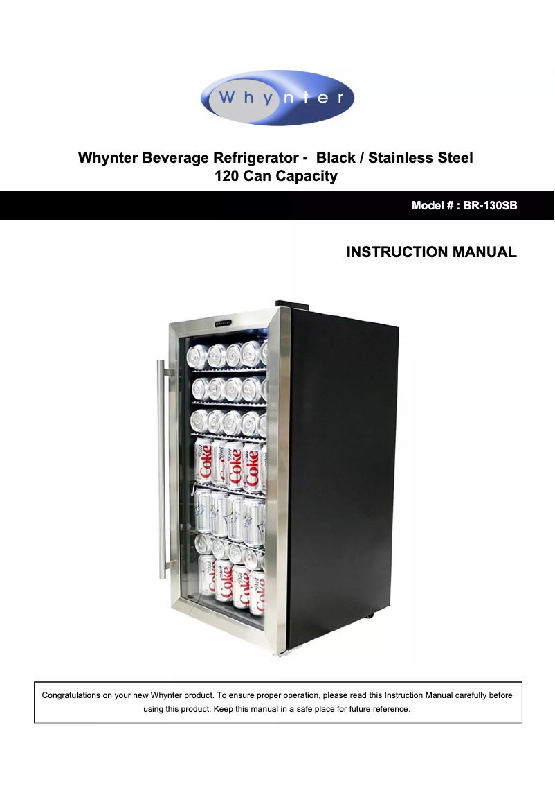Image de la première page du manuel de l'appareil BR-130SB