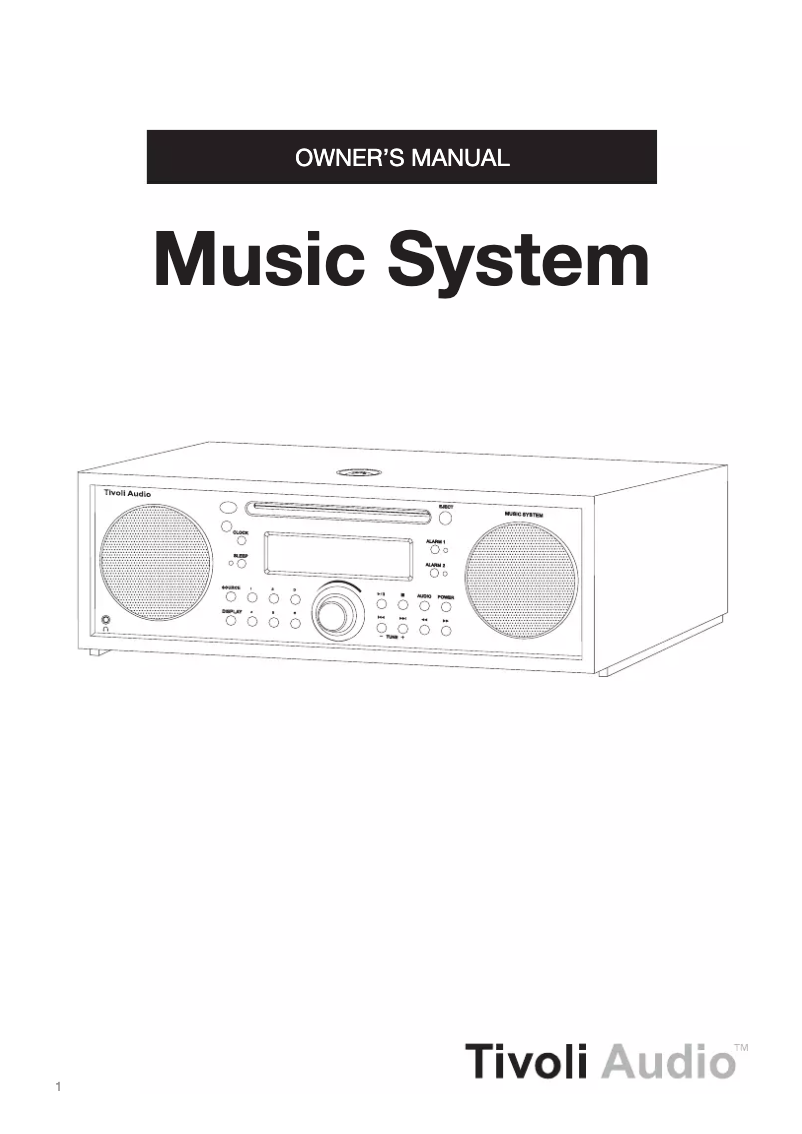 Página 1 del manual Manual de usuario Tivoli Audio Music System 1350.61