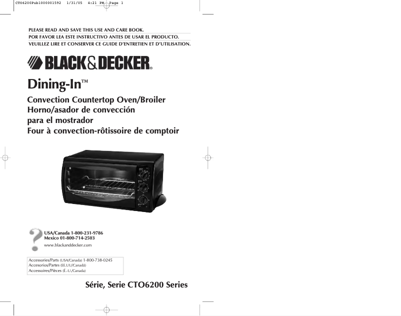 Page 1 de la notice Manuel utilisateur Black & Decker CTO6200