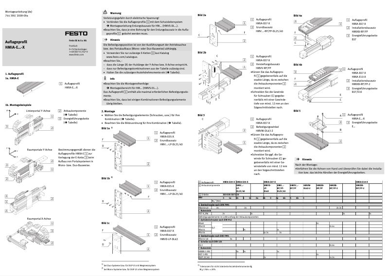 Page 1 de la notice Manuel utilisateur Festo HMIA-E10