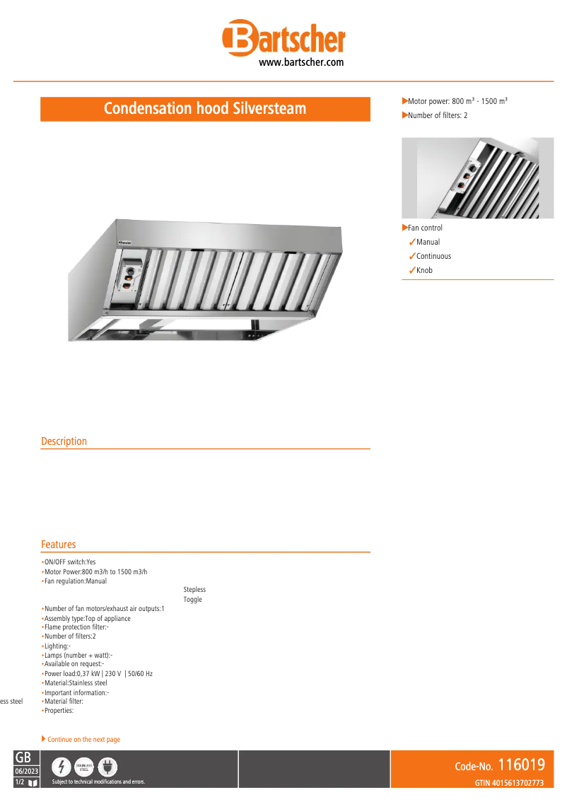 Image de la première page du manuel de l'appareil 116019
