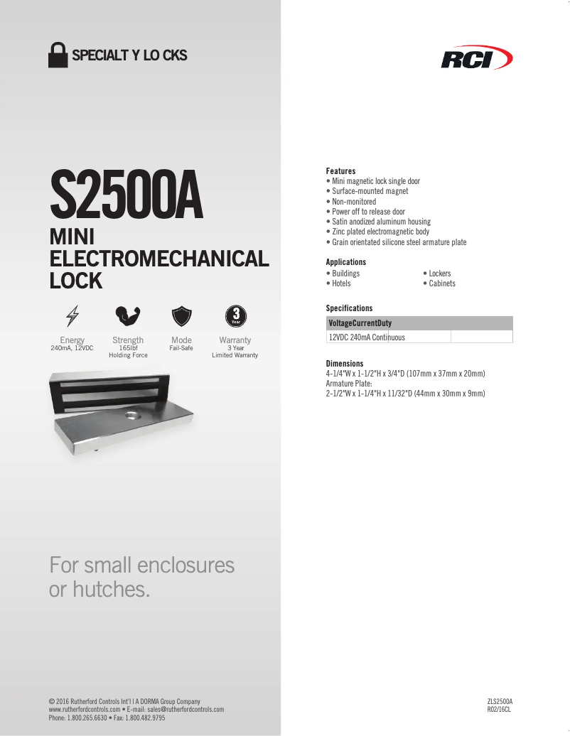 Página 1 del manual Manual de usuario Dormakaba RCI S2500A