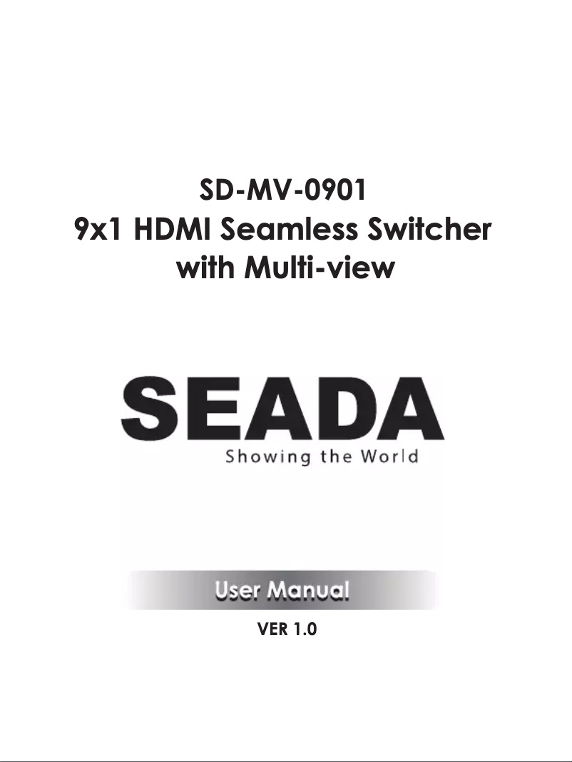 Image de la première page du manuel de l'appareil SD-MV-0901