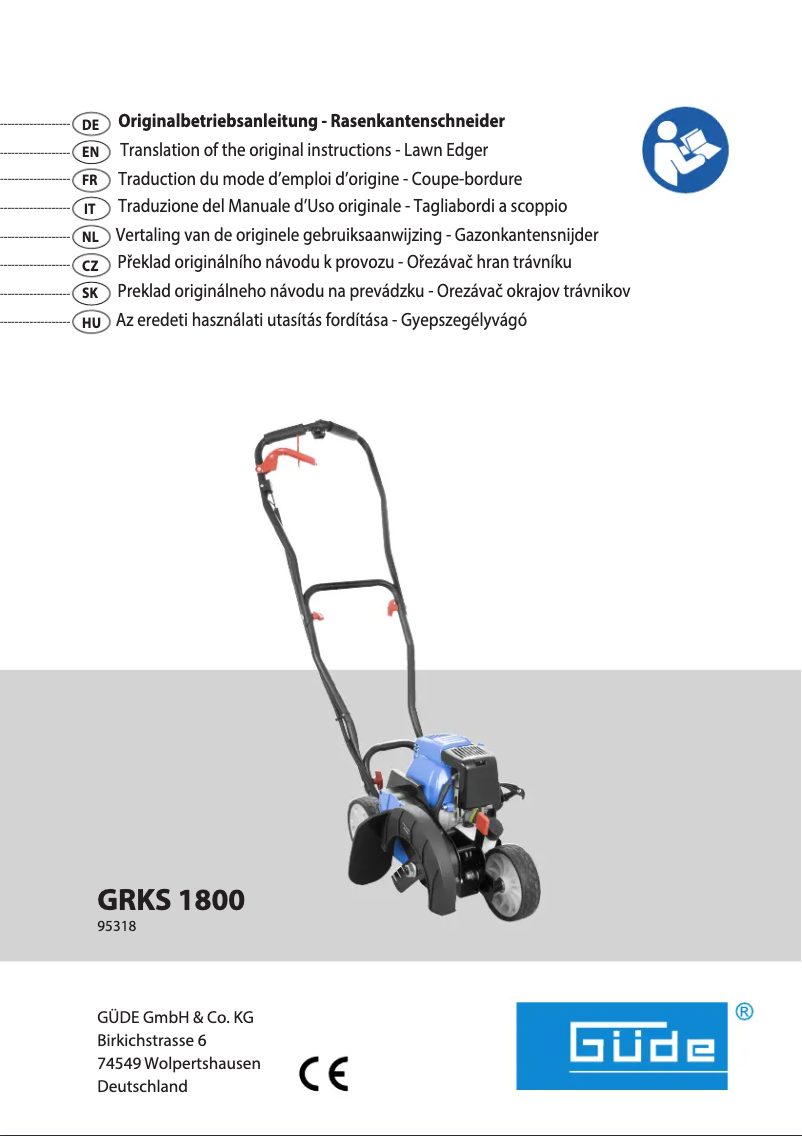 Page 1 de la notice Manuel utilisateur Güde GRKS 1800