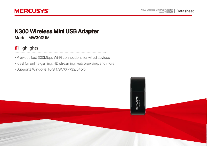 Page n°1 - Fiche technique Mercusys MW300UM