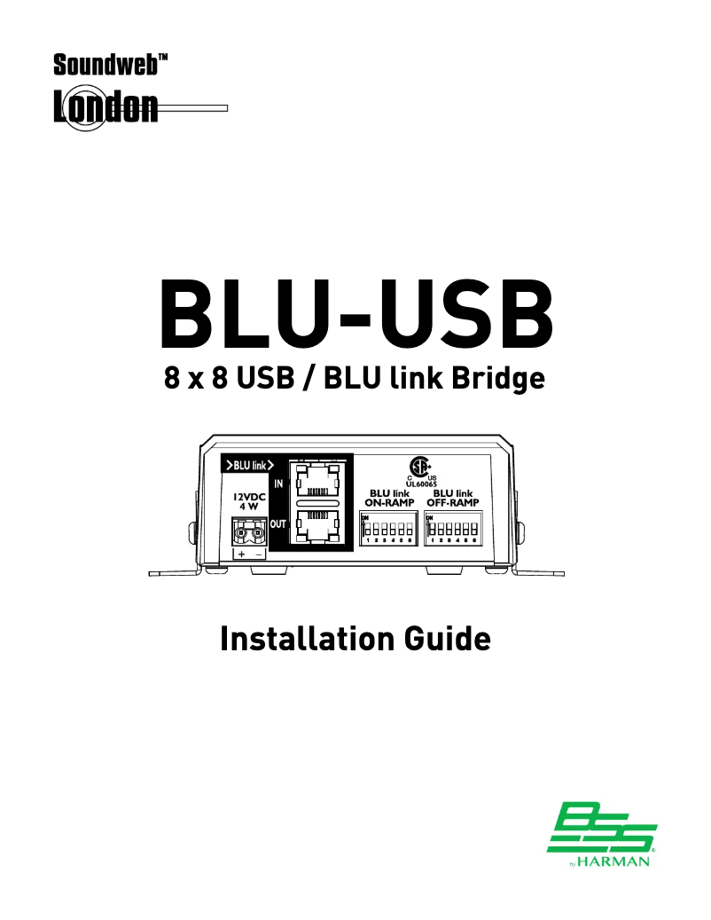 Page n°1 - Manuel utilisateur BSS Audio Soundweb London BLU-USB