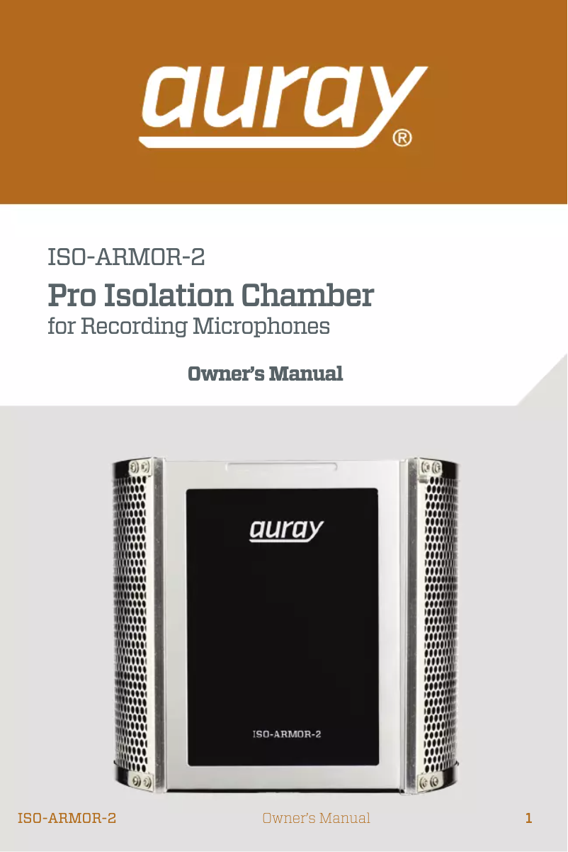 Page 1 de la notice Manuel utilisateur Auray ISO-ARMOR-2