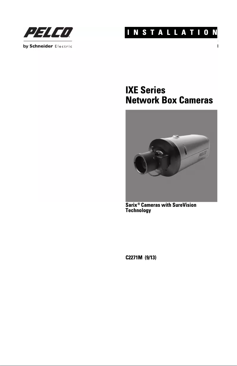 Page n°1 - Manuel utilisateur Pelco Sarix Enhanced IXE31