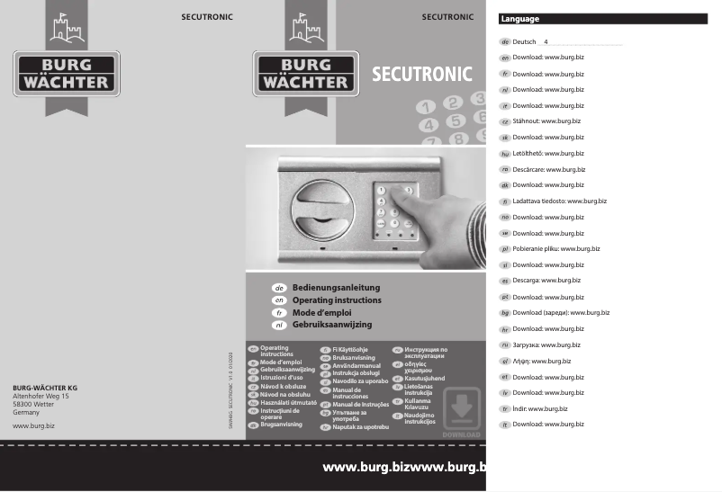 Imagen de la primera página del manual del dispositivo Ranger N 5 E