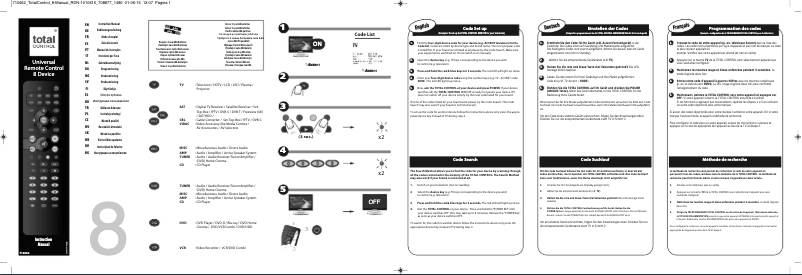 Image de la première page du manuel de l'appareil URC 1580