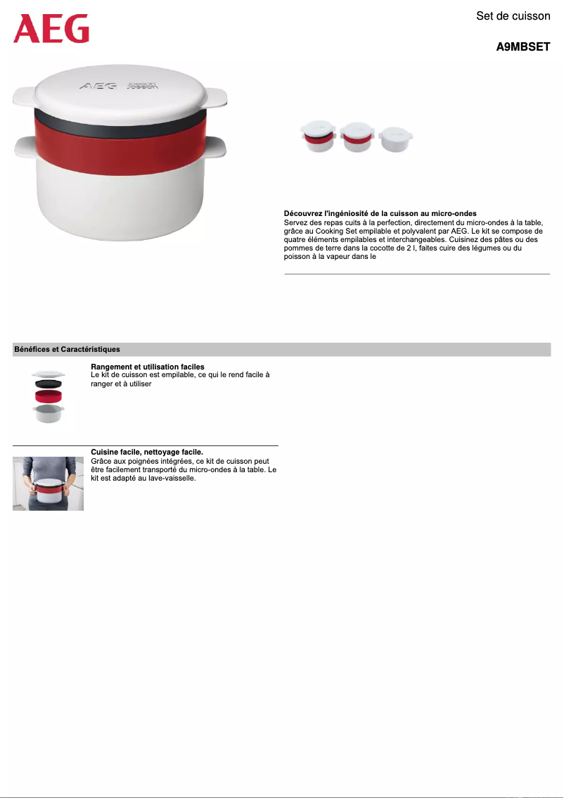 Page n°1 - Manuel utilisateur AEG A9MBSET