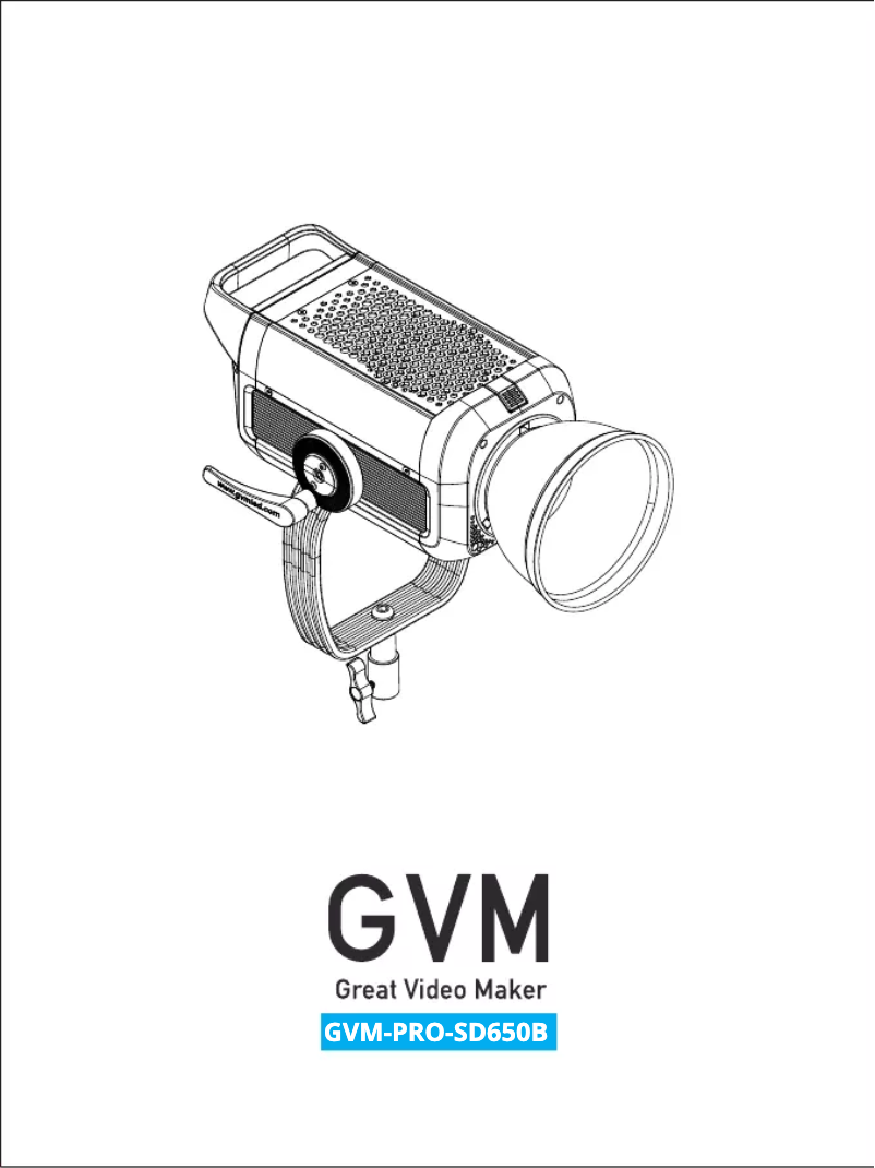 Page n°1 - Manuel utilisateur GVM PRO-SD650B