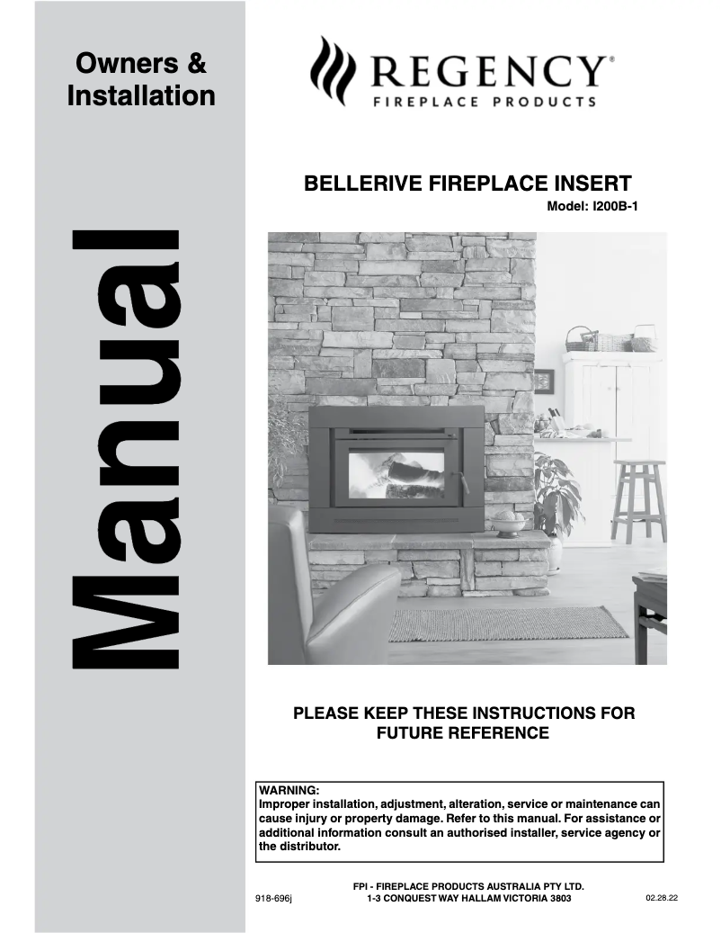 Image de la première page du manuel de l'appareil Bellerive I200B-1