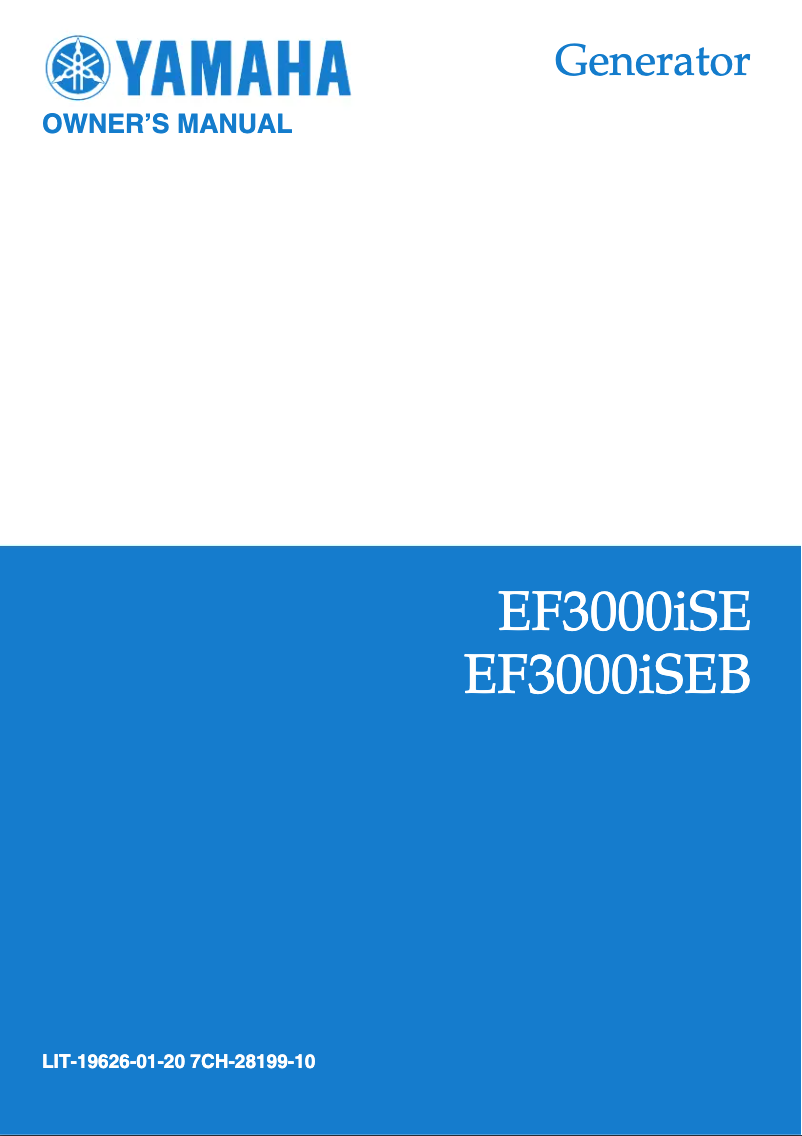 Image de la première page du manuel de l'appareil EF3000iSE