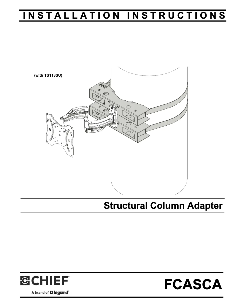 Page 1 de la notice Manuel utilisateur Chief FCASCA