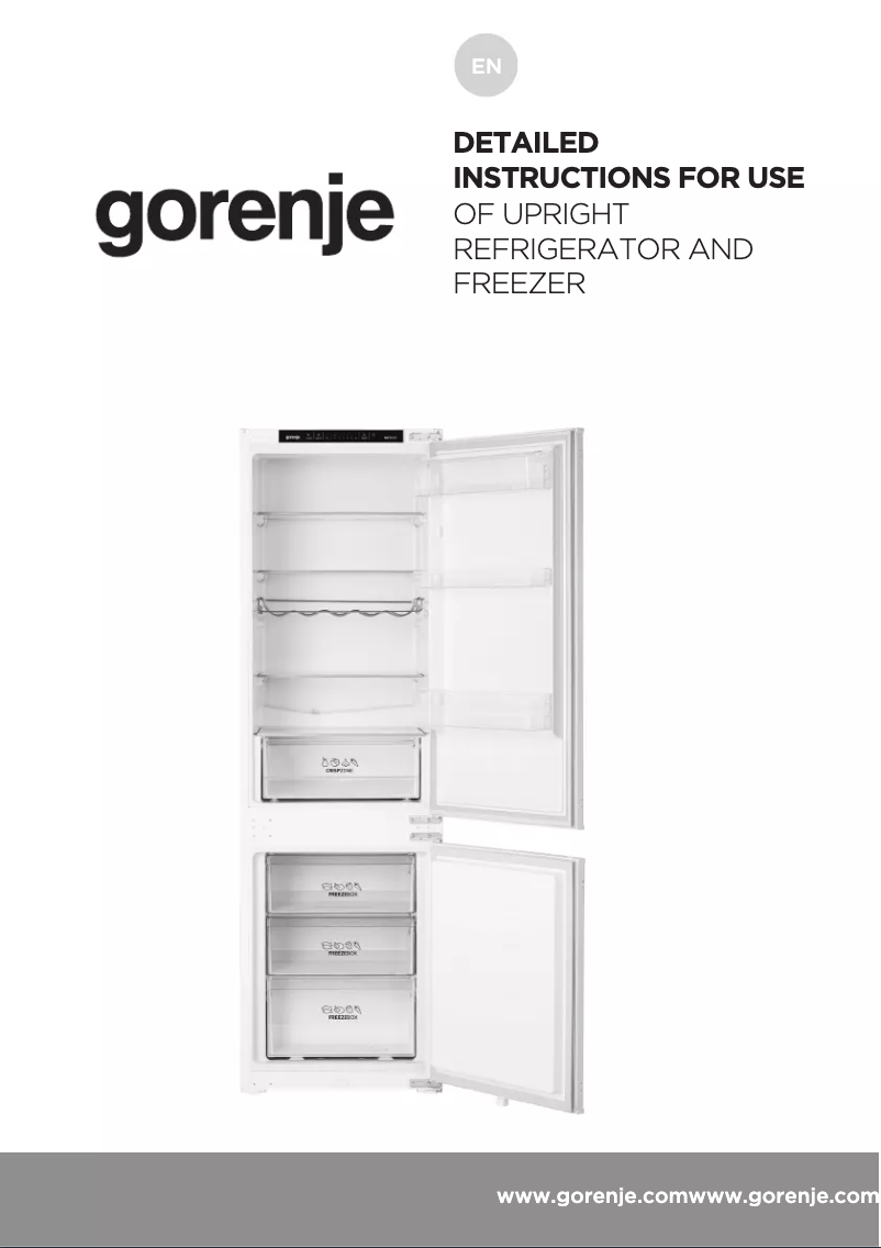 Page n°1 - Manuel utilisateur Gorenje NRKI4182P1