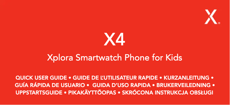 Page 1 de la notice Manuel utilisateur Xplora X4