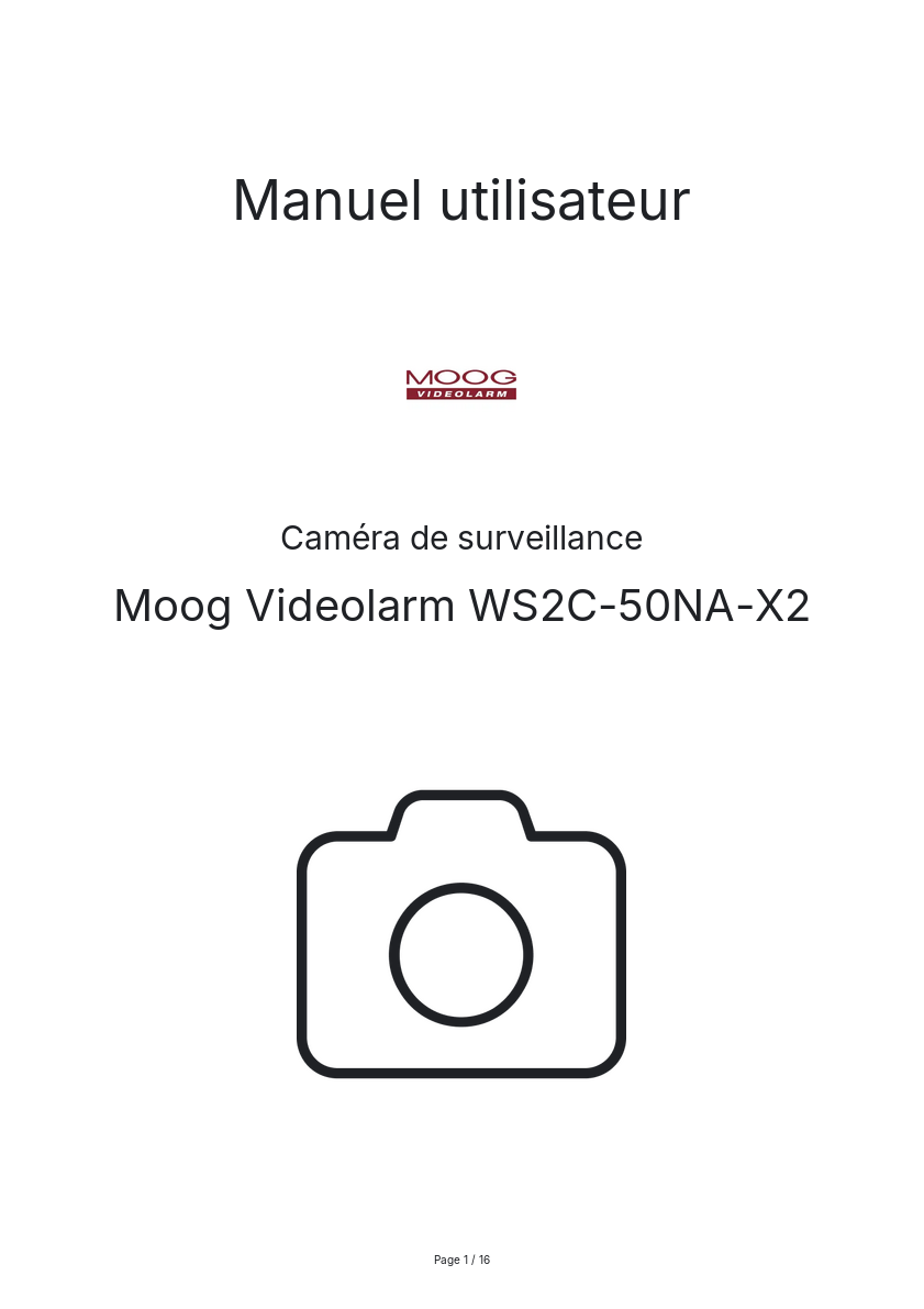 Image de la première page du manuel de l'appareil WS2C-50NA-X2