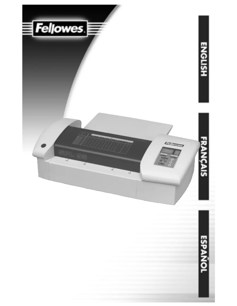 Page 1 de la notice Manuel utilisateur Fellowes SPL 125