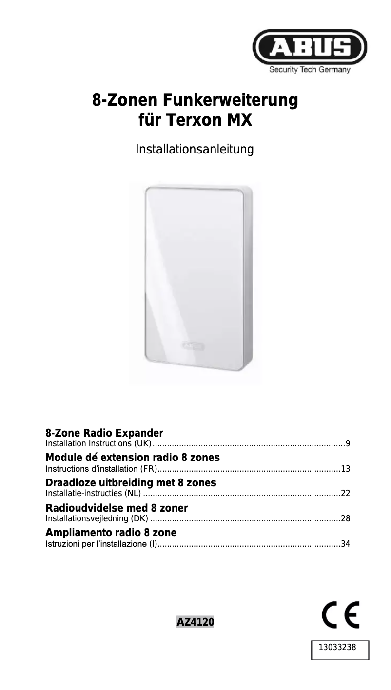 Page n°1 - Mode d'emploi Abus AZ4120