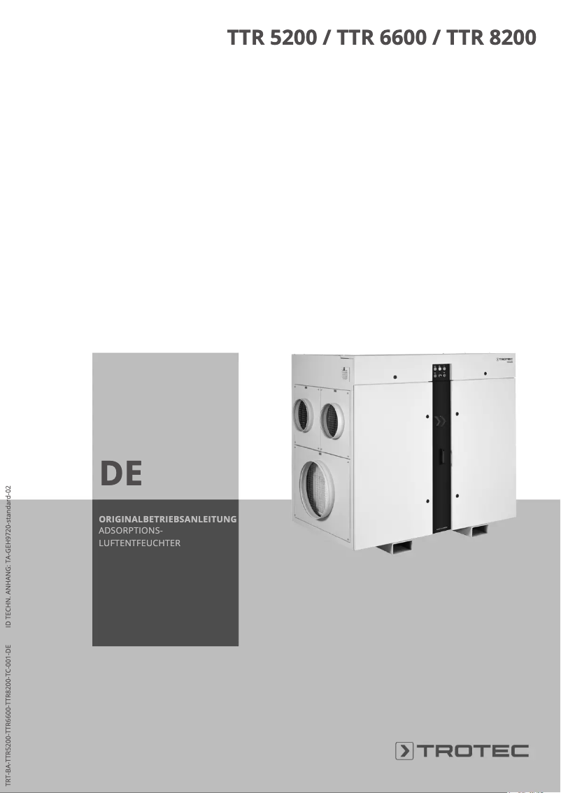 Page 1 de la notice Manuel utilisateur Trotec TTR 5200