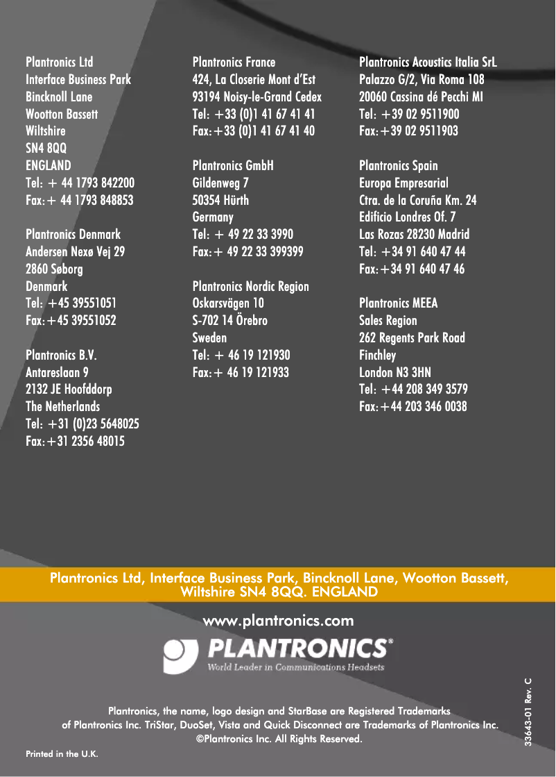 Image de la première page du manuel de l'appareil TriStar