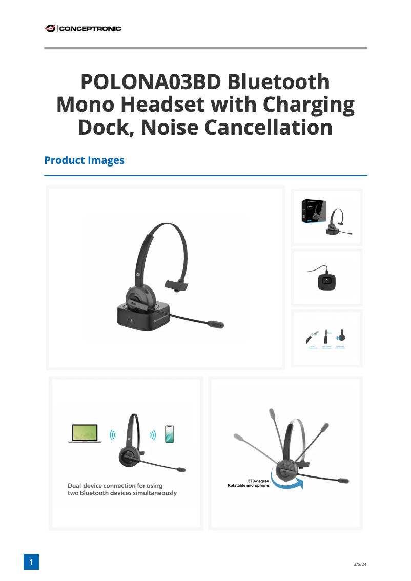 Image de la première page du manuel de l'appareil POLONA03BD