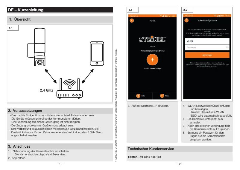 Page 1 de la notice Manuel utilisateur Steinel L 600 CAM S