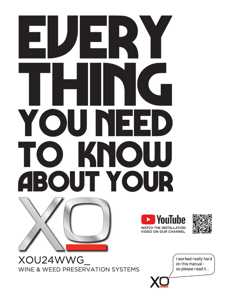Page 1 de la notice Manuel utilisateur XO XOU24WWGO