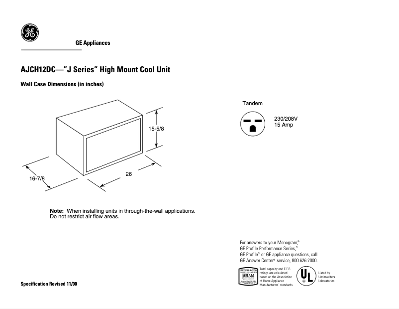 Image de la première page du manuel de l'appareil AJCH12DC