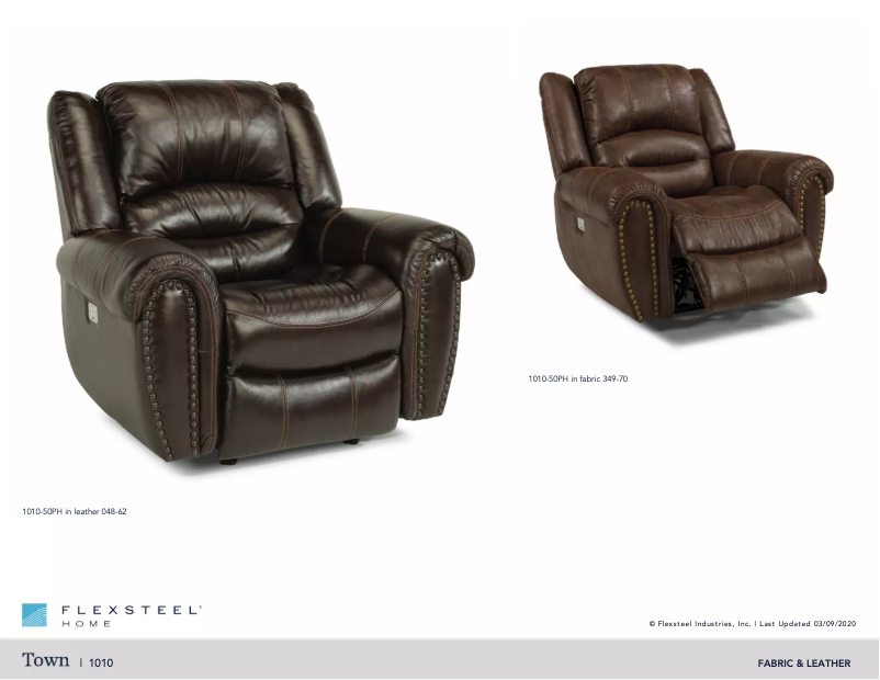 Page n°1 - Manuel utilisateur Flexsteel Town 1010-50PH