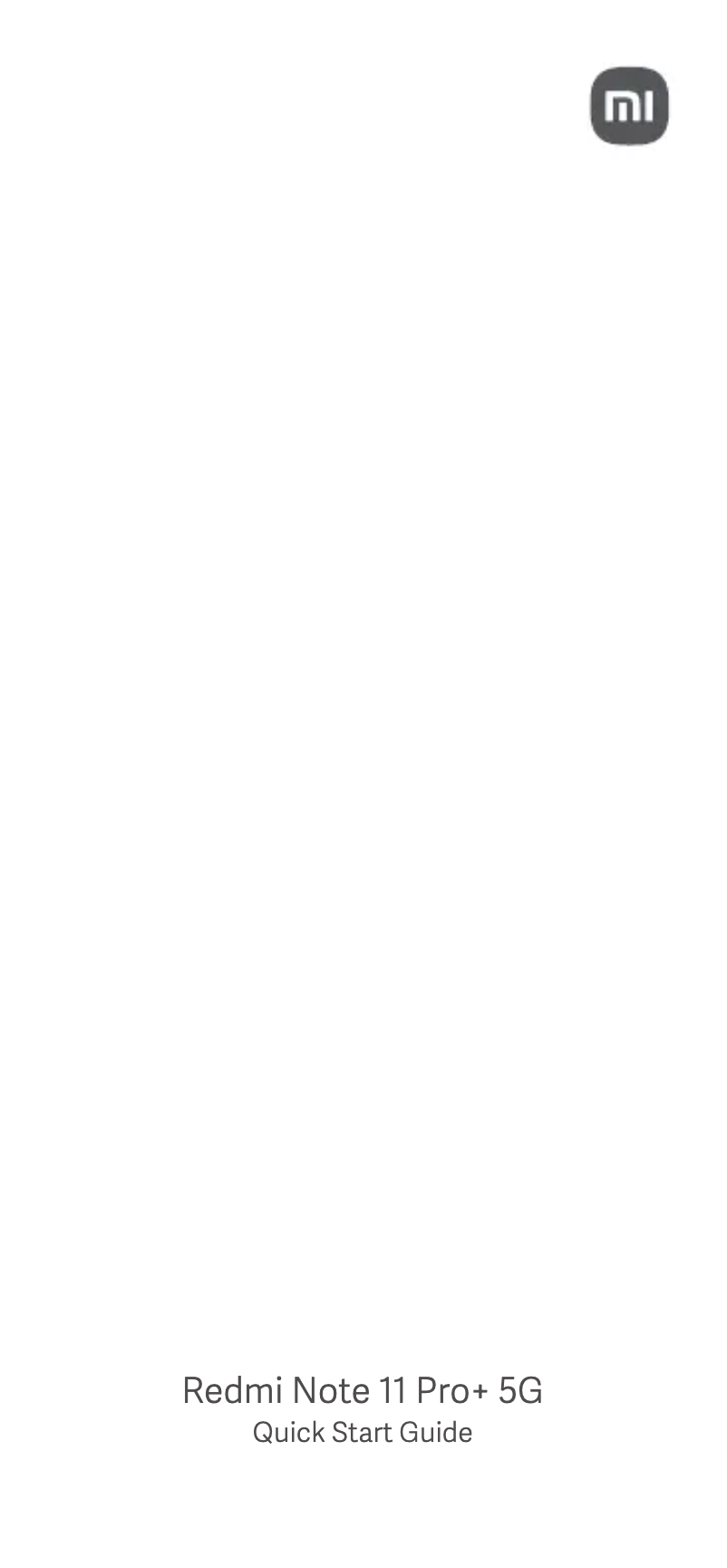 Page 1 de la notice Manuel utilisateur Xiaomi Redmi Note 11 Pro+ 5G