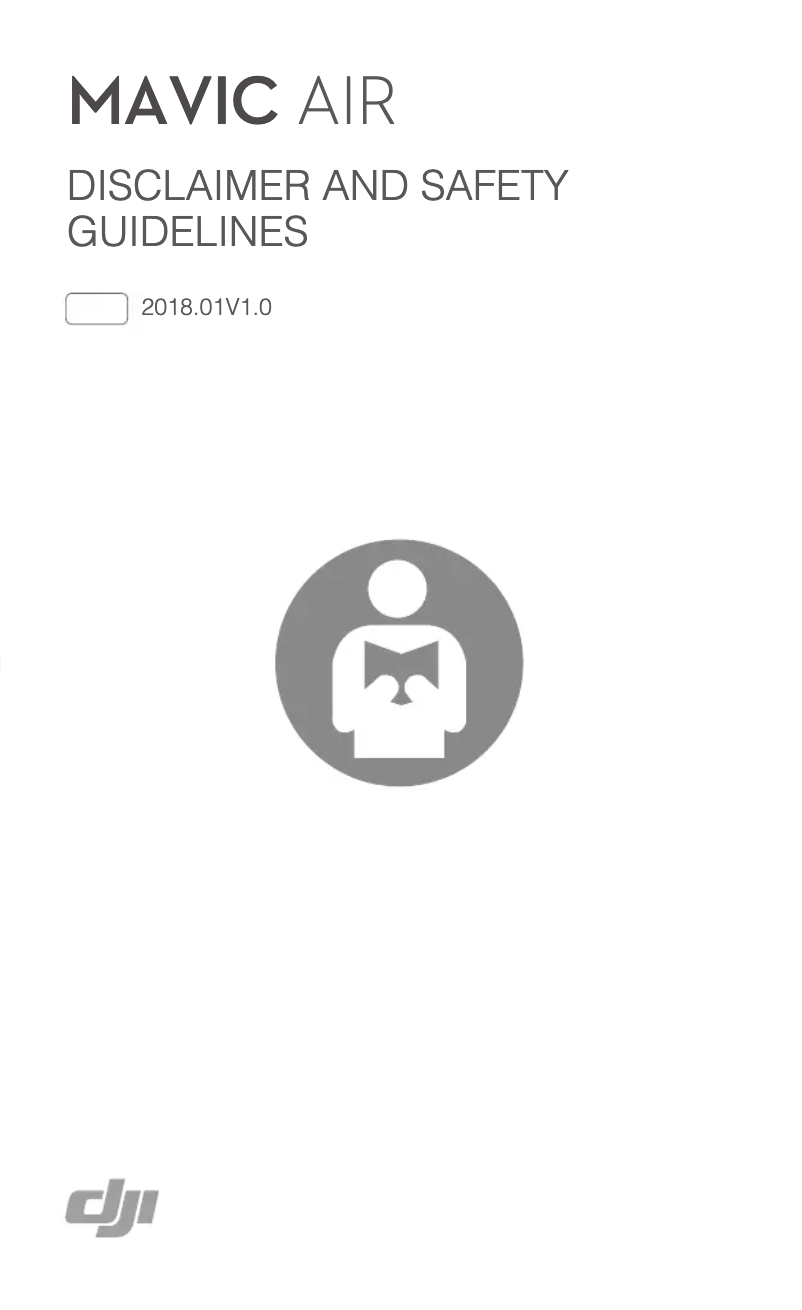 Page 1 de la notice Instructions de sécurité DJI Mavic Air