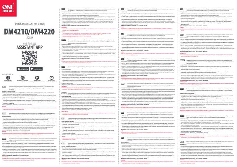 Page 1 de la notice Manuel utilisateur One for all DM 4220