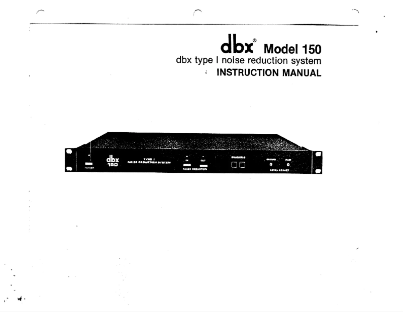 Página 1 del manual Manual de usuario DBX 150