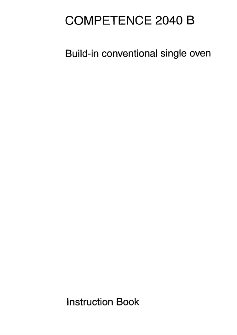 Página 1 del manual Manual de usuario AEG Competence 2040 B D
