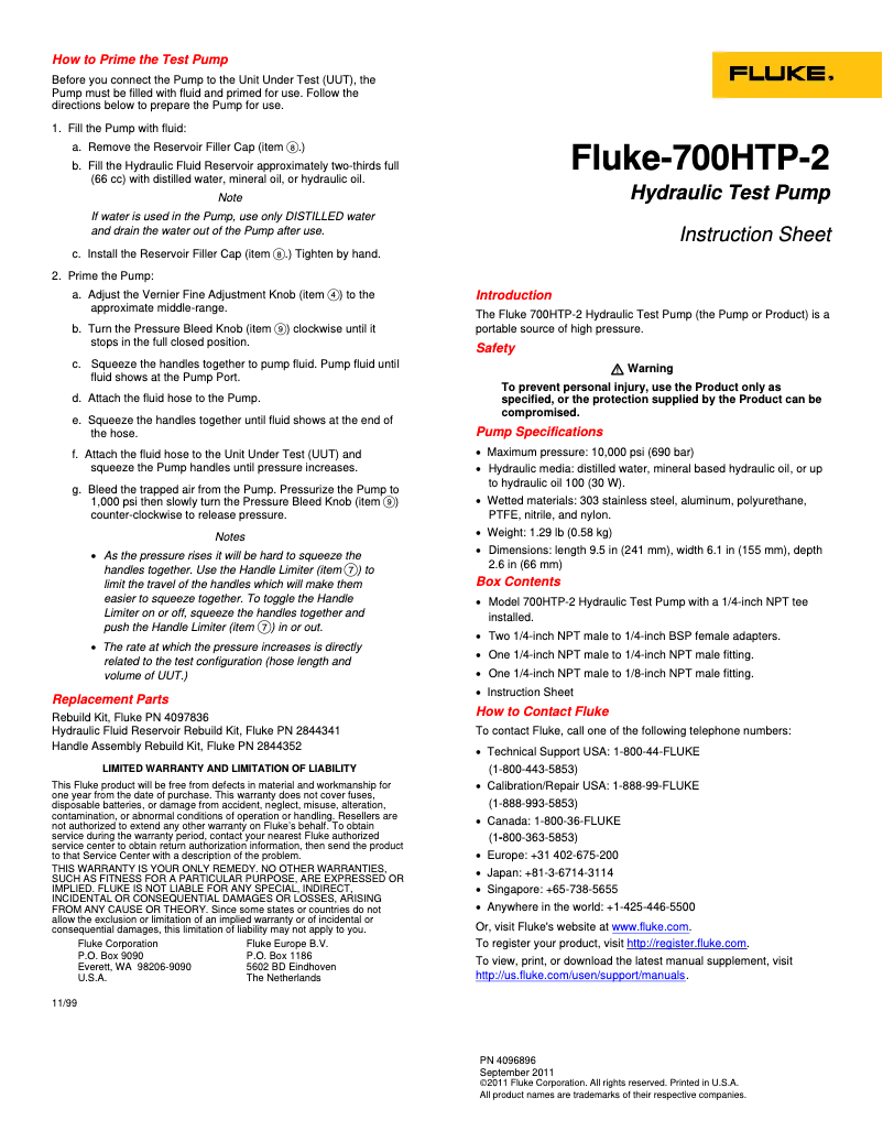 Imagen de la primera página del manual del dispositivo 700HTP-2