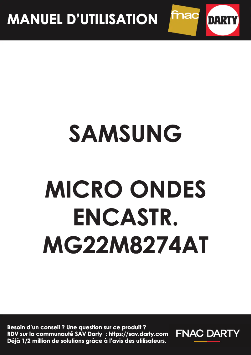 Page n°1 - Manuel utilisateur Samsung MS22M8274AT