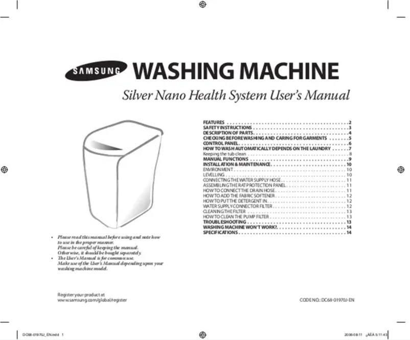 Page n°1 - Manuel utilisateur Samsung WA13RA