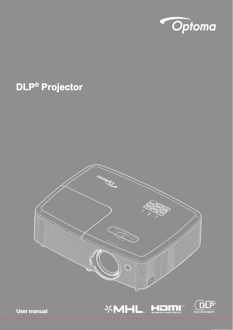 Page 1 de la notice Manuel utilisateur Optoma EH338