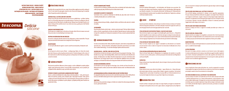 Image de la première page du manuel de l'appareil Delicia Silicone