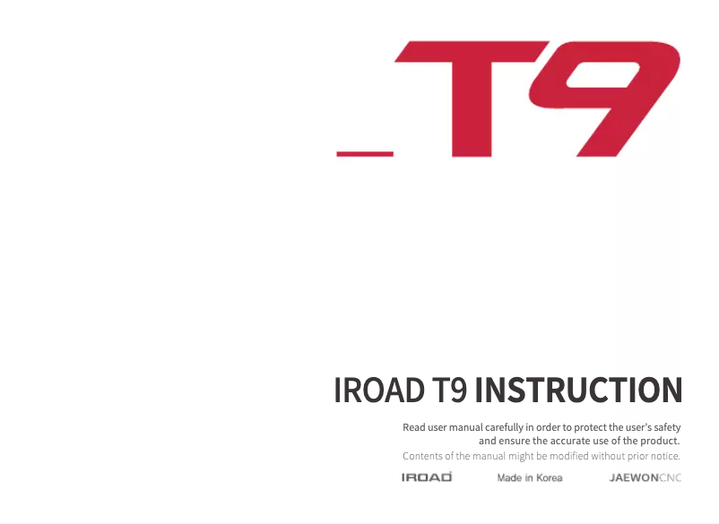 Imagen de la primera página del manual del dispositivo T9