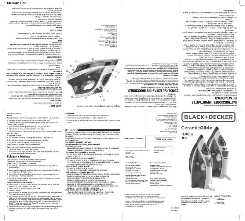 Page 1 de la notice Manuel utilisateur Black & Decker IR23970