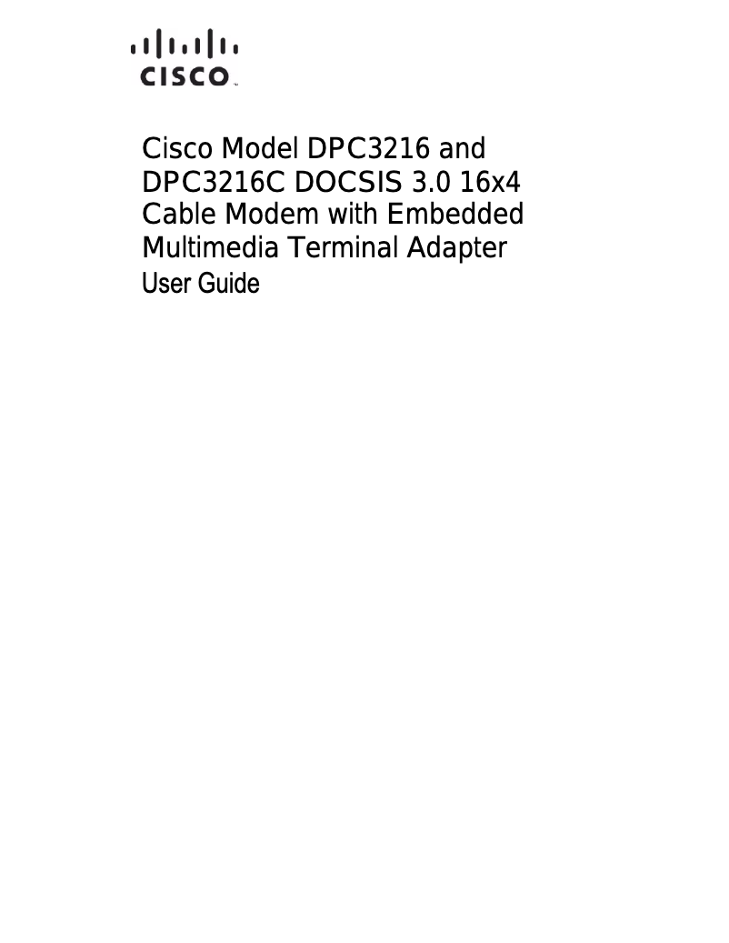 Page 1 de la notice Manuel utilisateur Cisco DPC3216