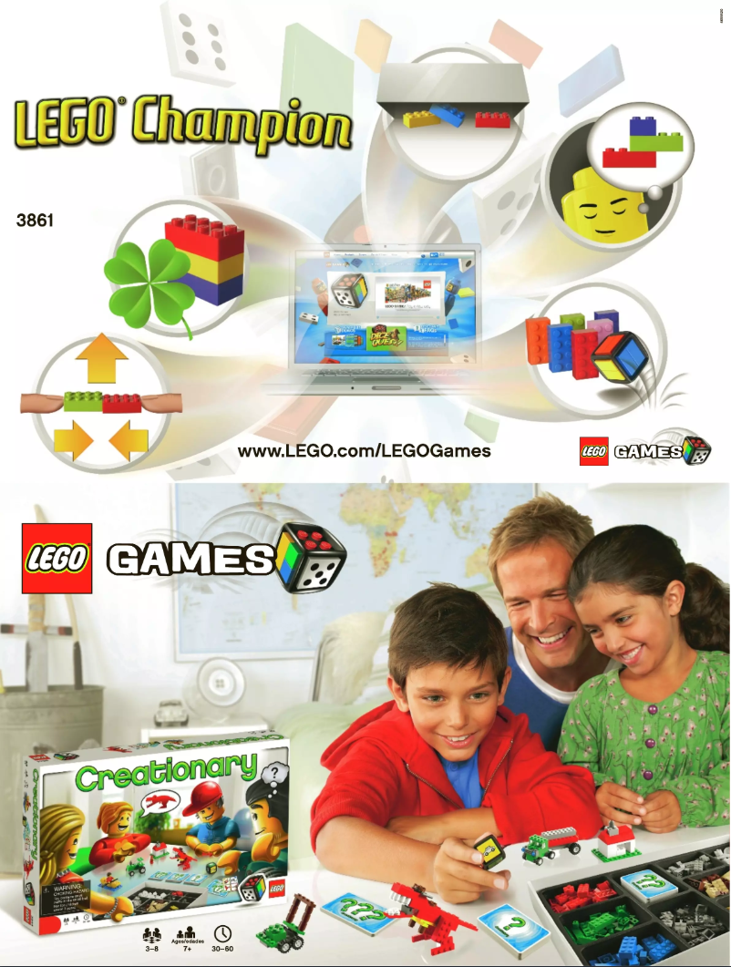Page 1 de la notice Manuel utilisateur Lego Games 3861