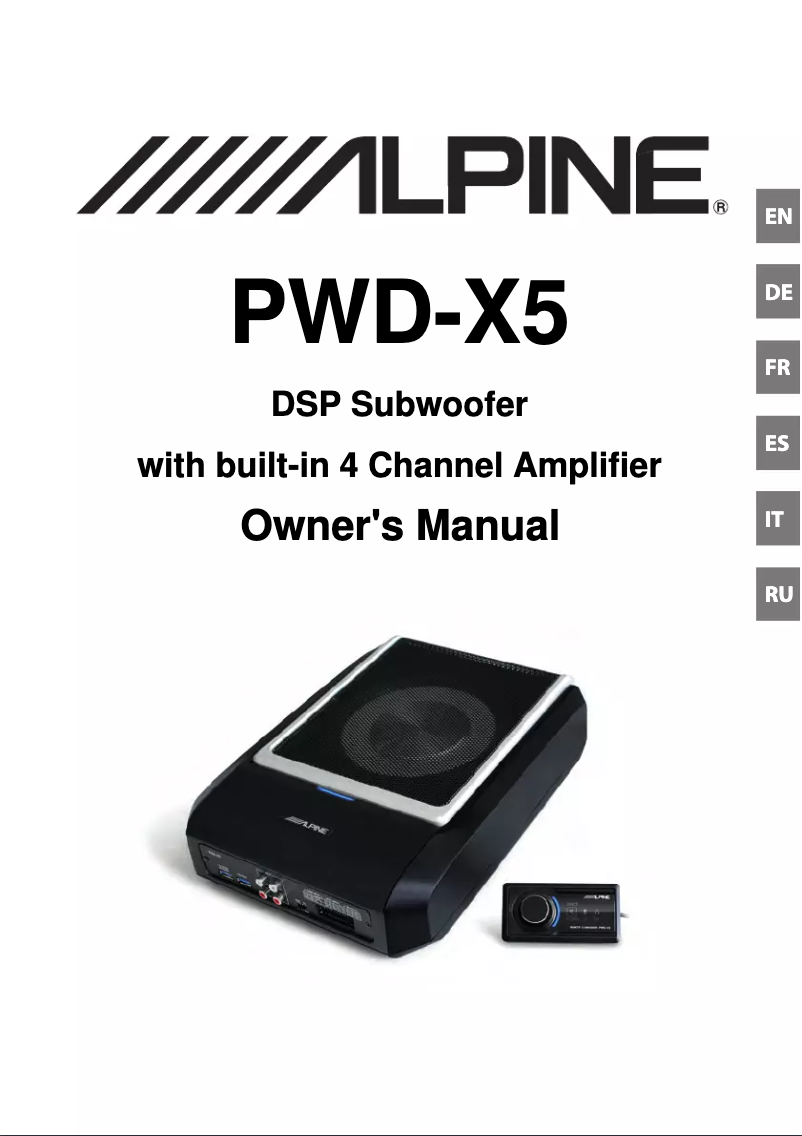 Page 1 de la notice Manuel utilisateur Alpine PWD-X5