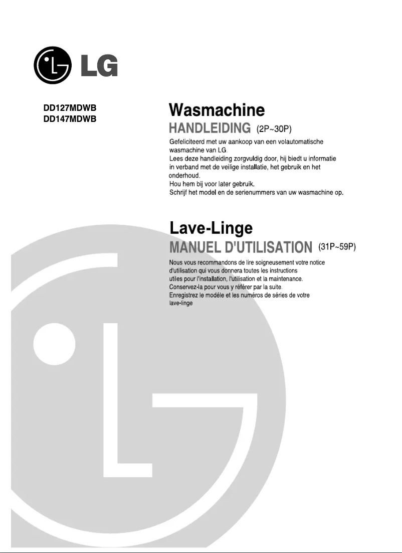 Page n°1 - Manuel utilisateur LG DD147MDW