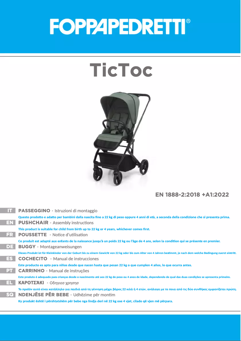 Page 1 de la notice Manuel utilisateur Foppapedretti TicToc