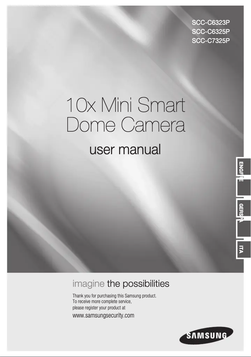 Image de la première page du manuel de l'appareil SCC-C6323N