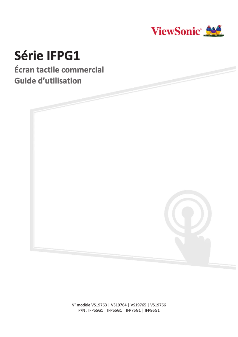 Page n°1 - Manuel utilisateur Viewsonic ViewBoard IFP55G1